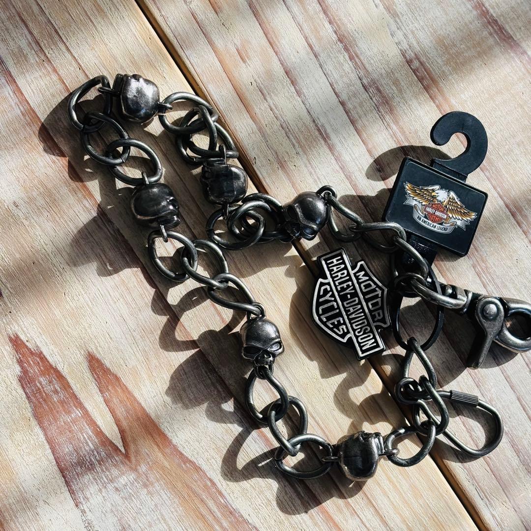 ハーレーダビッドソン ウォレットチェーン スカル morter cycles
