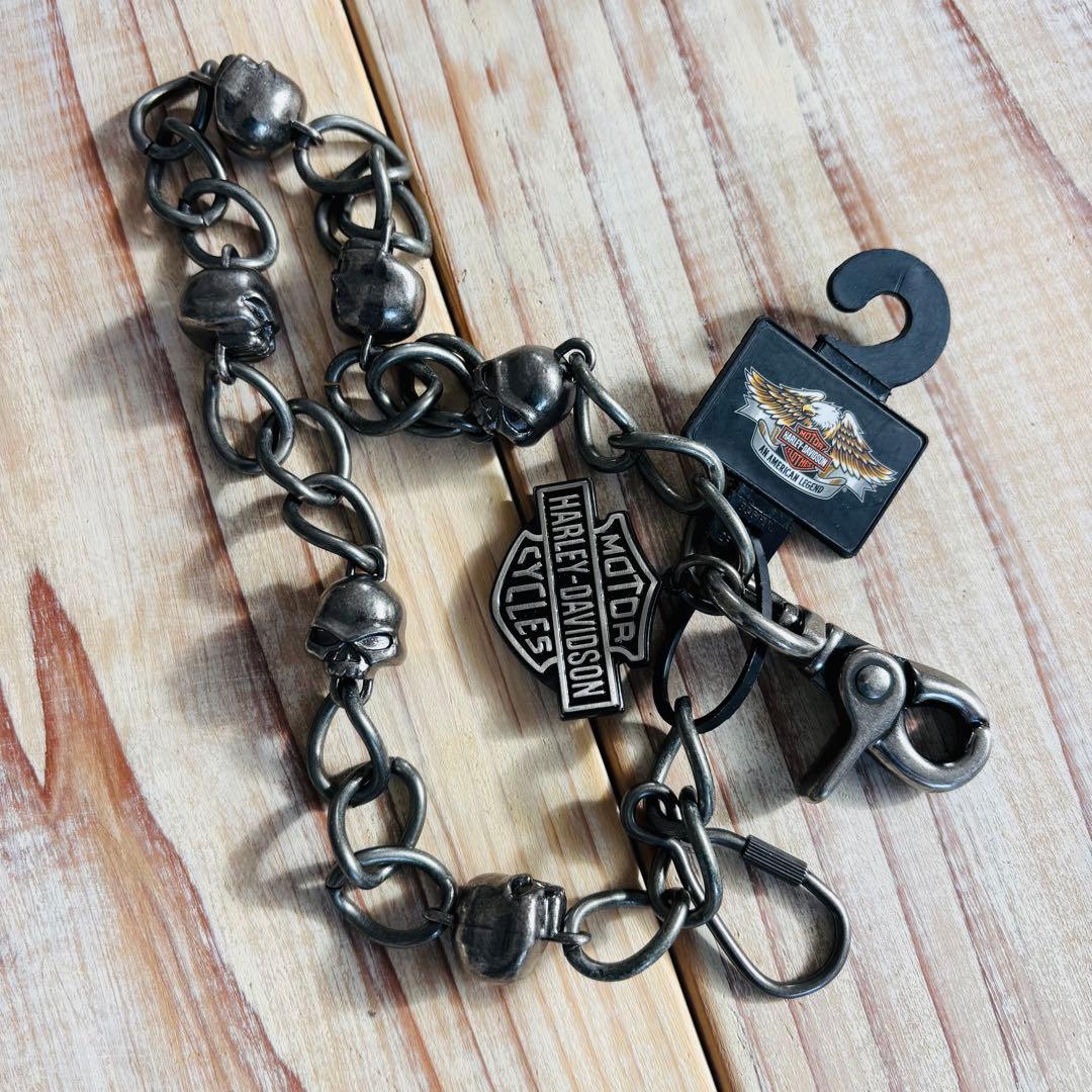 ハーレーダビッドソン ウォレットチェーン スカル morter cycles