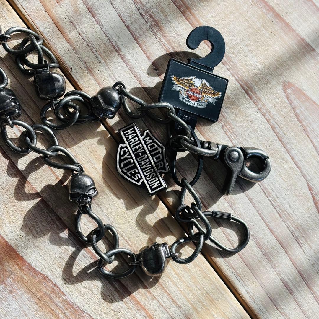 ハーレーダビッドソン ウォレットチェーン スカル morter cycles
