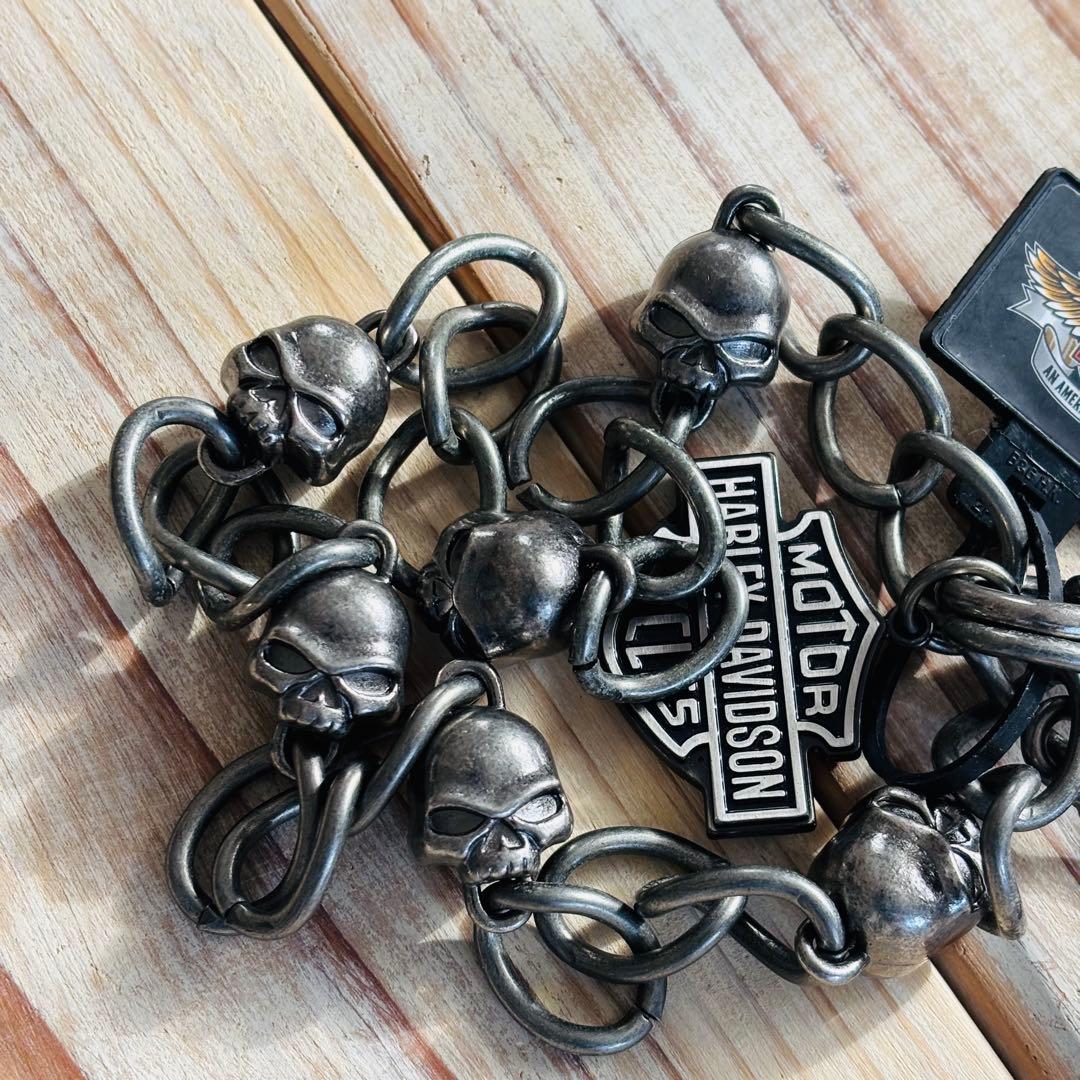 ハーレーダビッドソン ウォレットチェーン スカル morter cycles