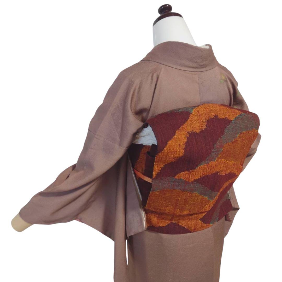 未使用近い 美品　袷　上田紬系 付け下げ 訪問着 フルセット