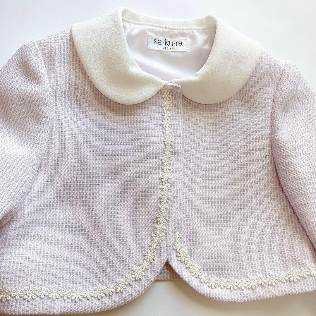 ラベンダー×花柄 120size セレモニー 入学 卒園 発表会 フォーマル