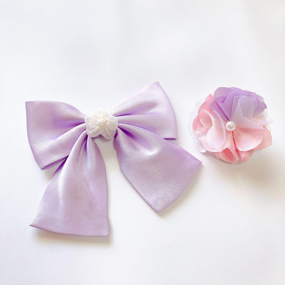 ラベンダー×花柄 120size セレモニー 入学 卒園 発表会 フォーマル