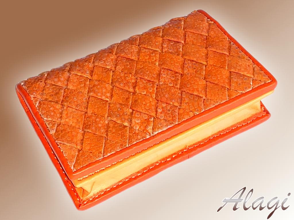 ☆まれ☆ガルーシャ　名刺入れ　イントレチャート加工　2点セット