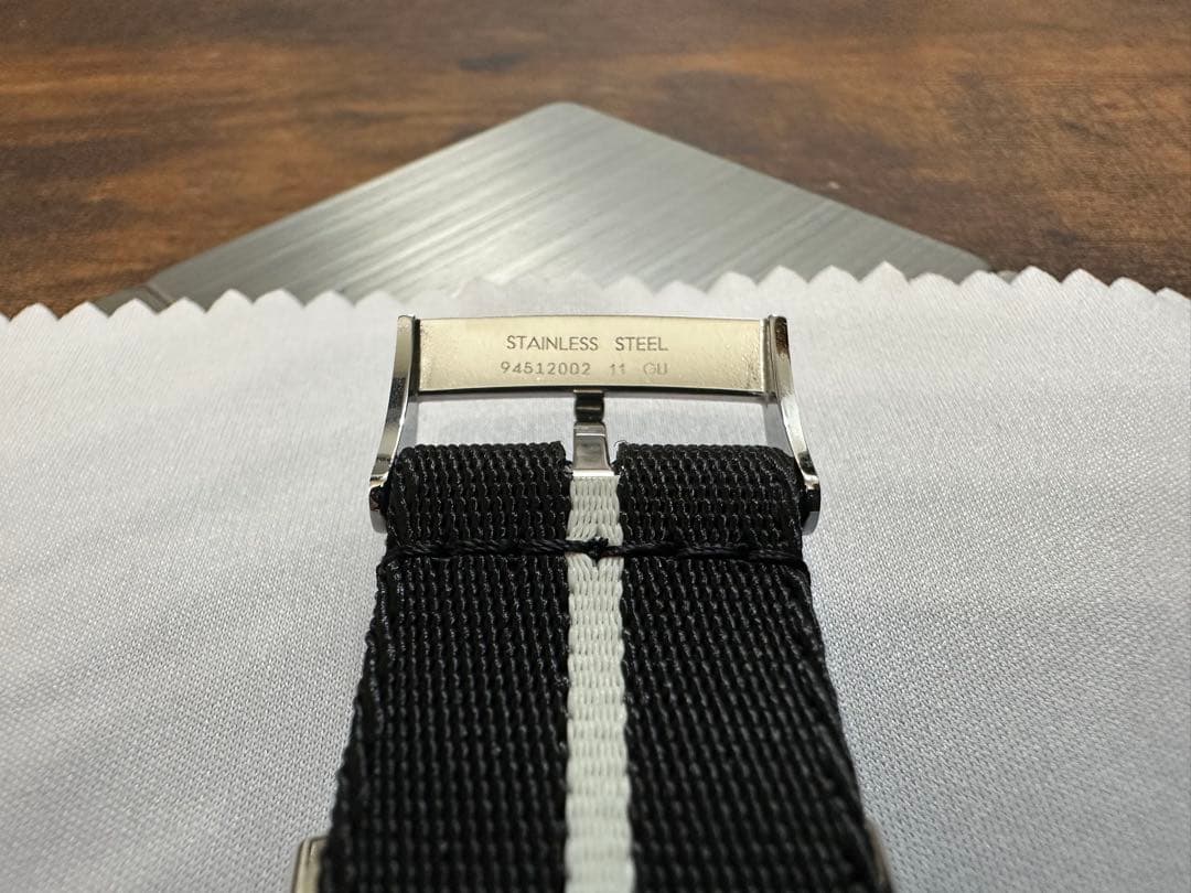 【純正品】オメガ OMEGA NATOストラップ ブラック＆ホワイト