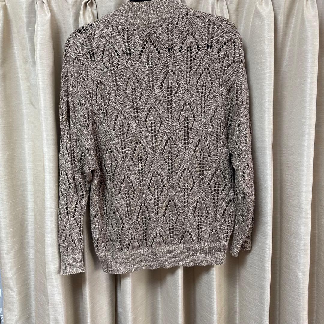 ブルネロクチネリ　M ブロンズ　スパンコール　ジップアップ