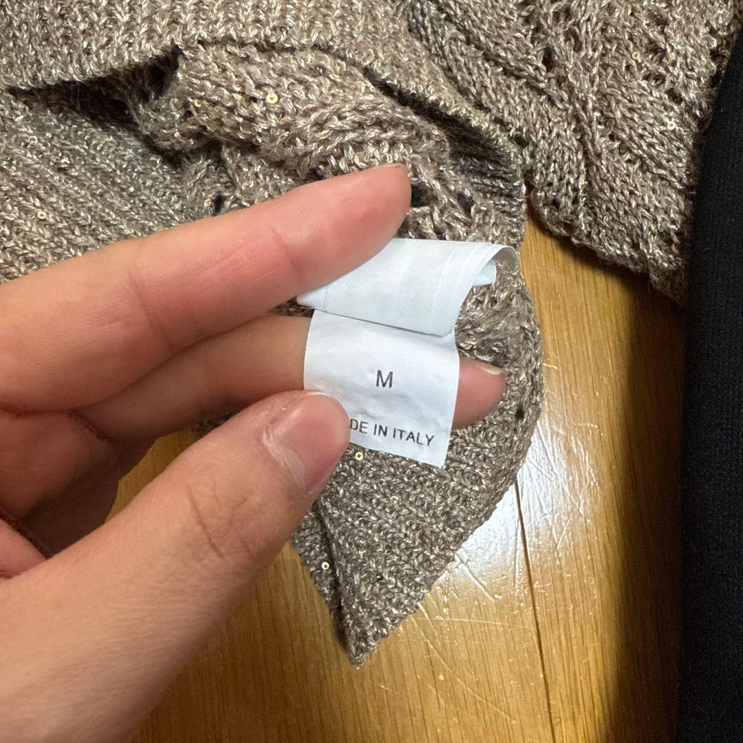 ブルネロクチネリ　M ブロンズ　スパンコール　ジップアップ