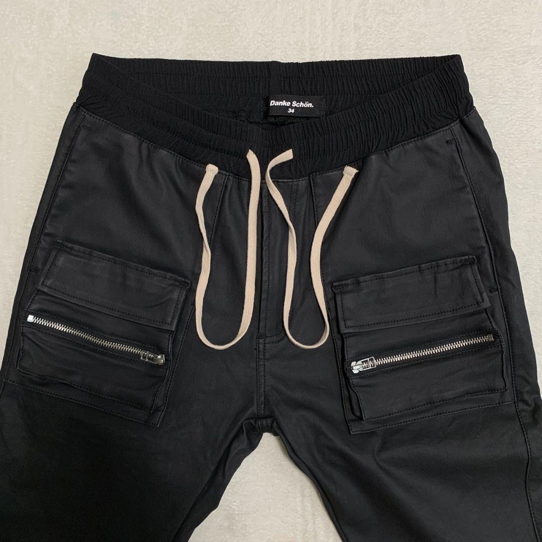 【美品】DANKE SCHON スキニー カーゴパンツ コーティング XL