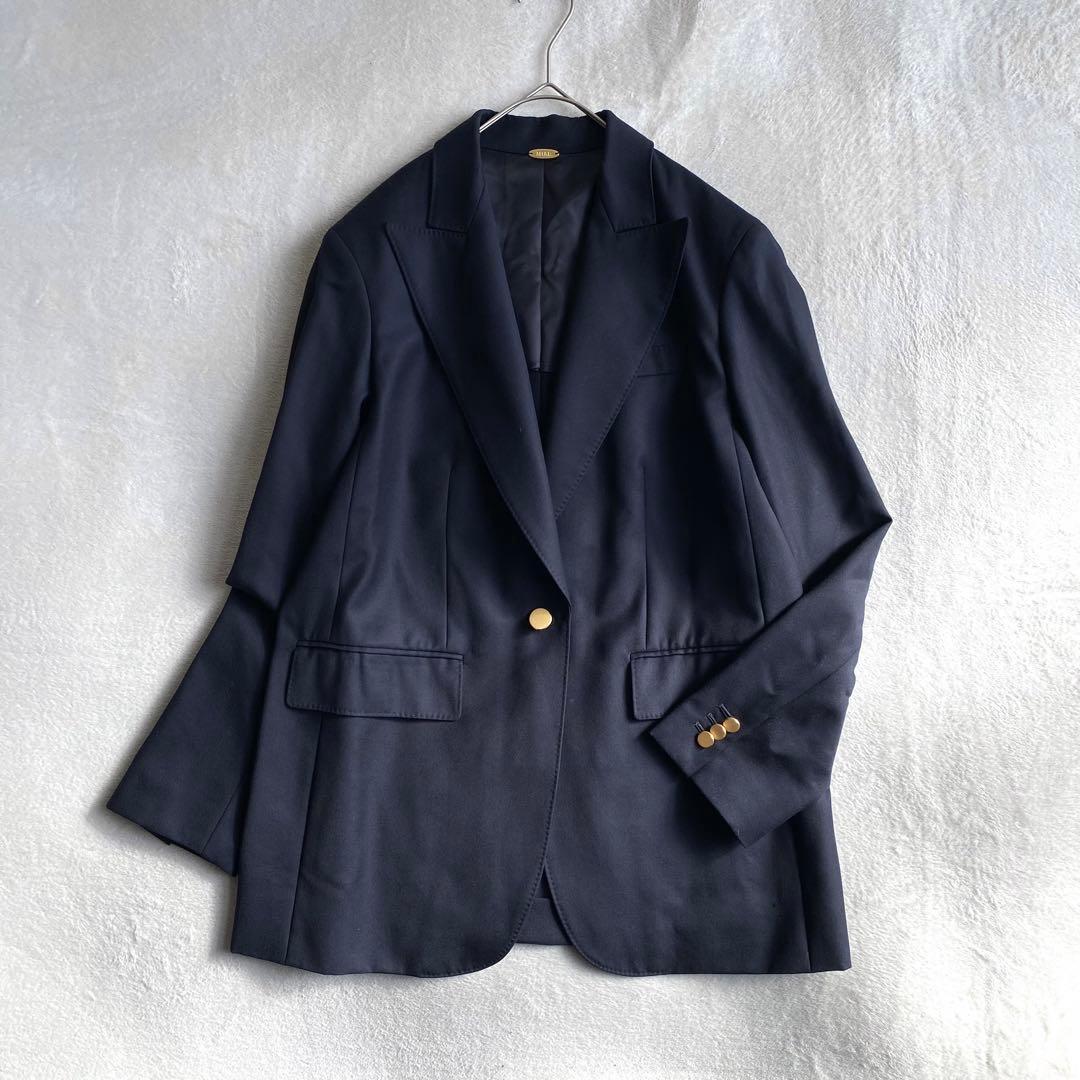 【ほぼ未使用✨】ドゥーズィエムクラス　カシミヤ混　Navy 1B ジャケット