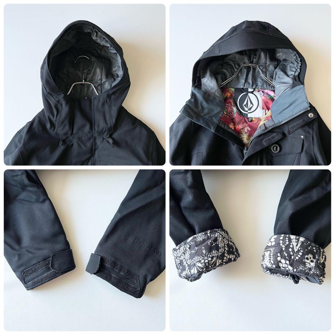 3284【美品】ボルコム　ジャケット 中綿入り 無地 スノボウェア レディース