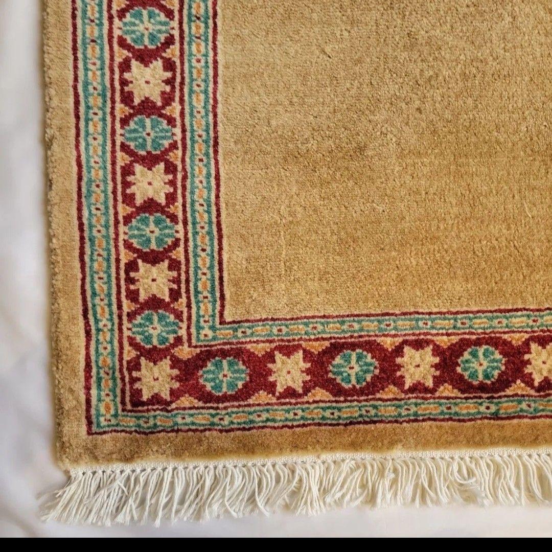 パキスタン手織りマット62x83cm(786)ギャッベ・ペルシャ・毛・じゅうたん