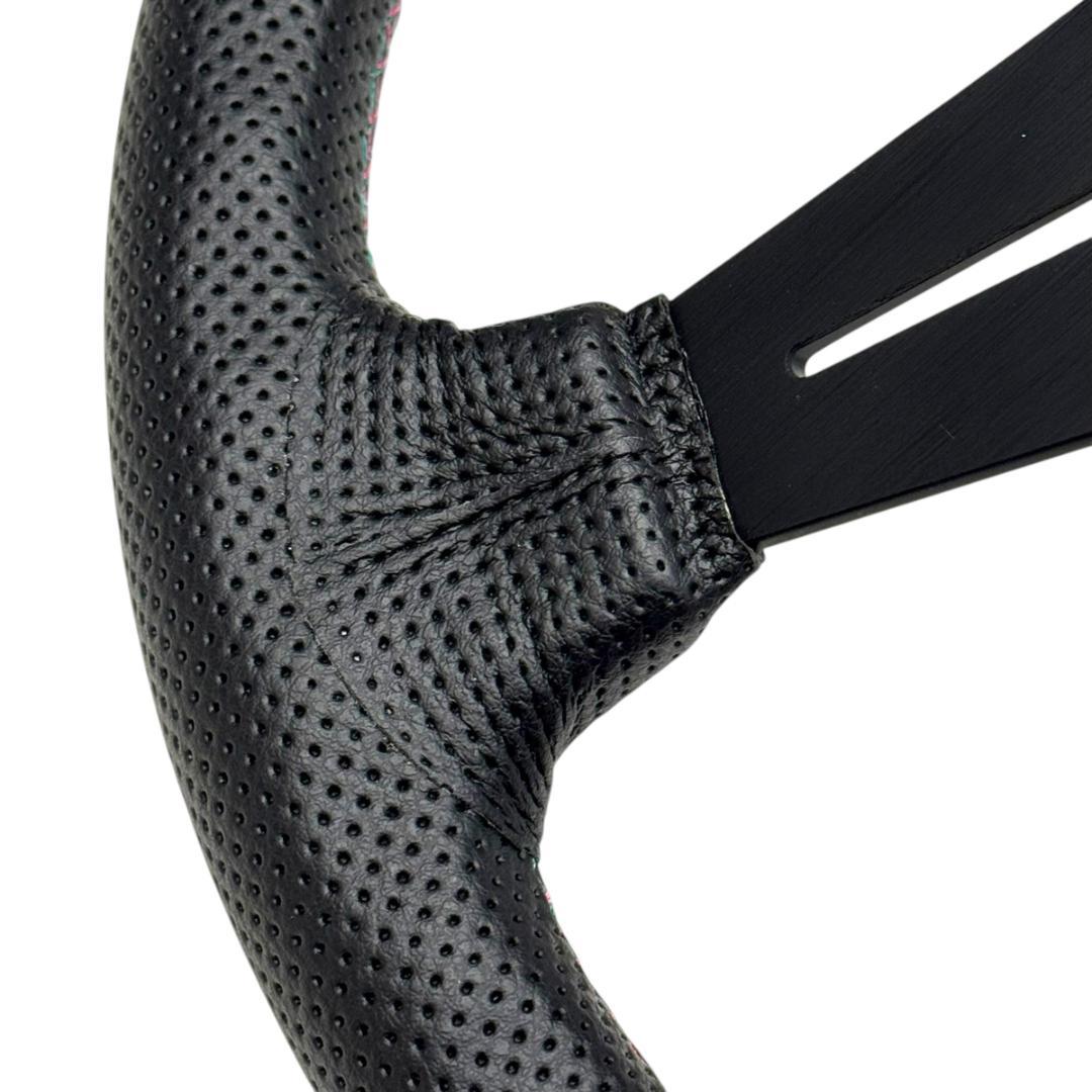 NARDI x HKS スタイル ディープ コーン レザー ステアリング