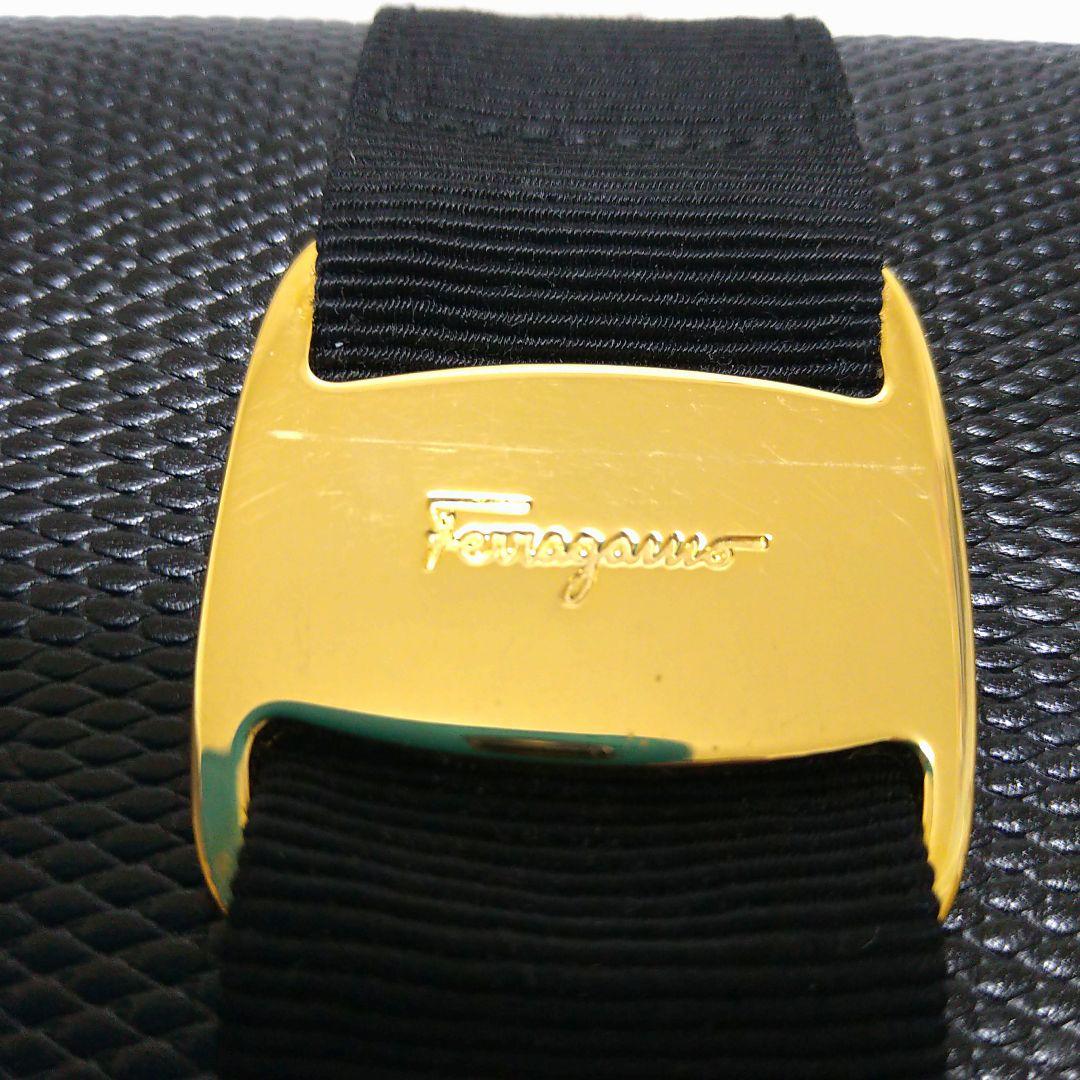 【極美品】Salvatore Ferragamo 長財布 ヴァラリボン ブラック