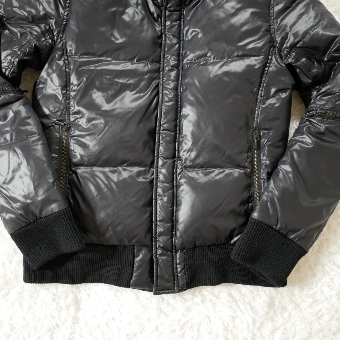 【極美品】AKM　ダウンジャケット　ファー取り外し可能　ブラック　Mサイズ