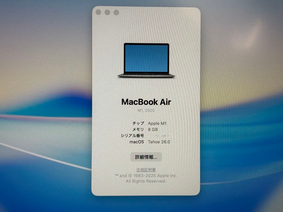 MacBook本体 Apple MacBook Air (M1 2020)
