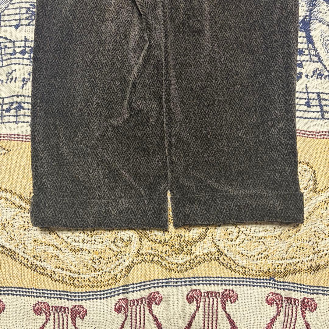 80s ブラックベロア HBT スラックス イタリア製 50s レーヨン ギャバ