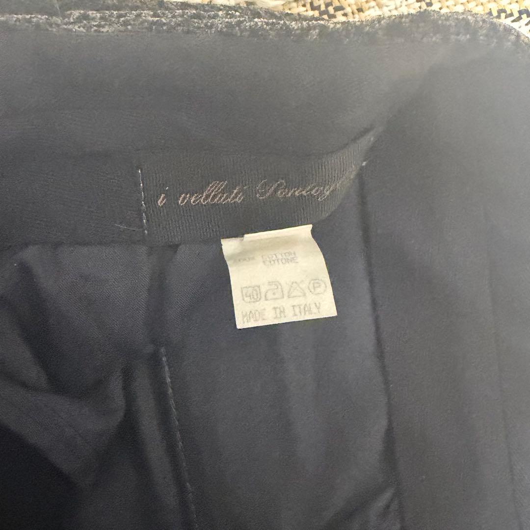 80s ブラックベロア HBT スラックス イタリア製 50s レーヨン ギャバ