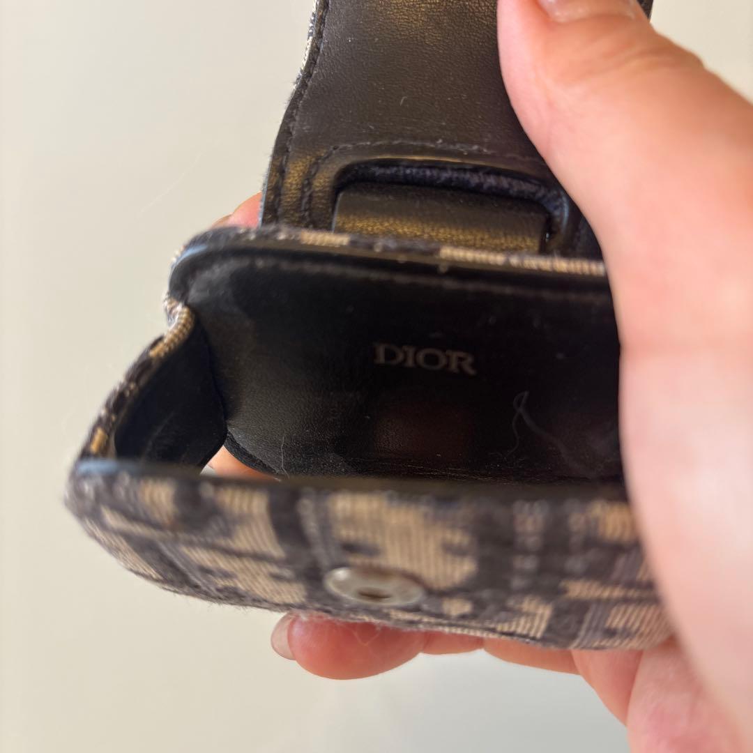 クリスチャンディオール　AirPods Proケース　トロッター　紺色系　金具