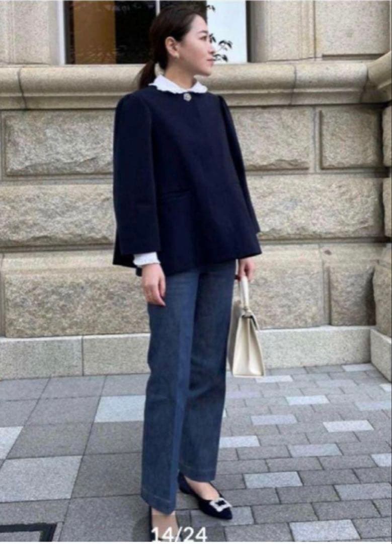 OHGA ビジュージャケット　ネイビー