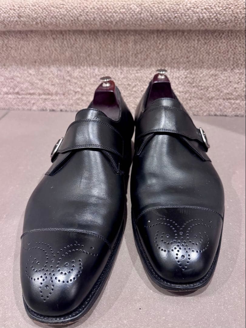 ル*ン様 Edward Green モンクストラップ 808 UK9.5 28c