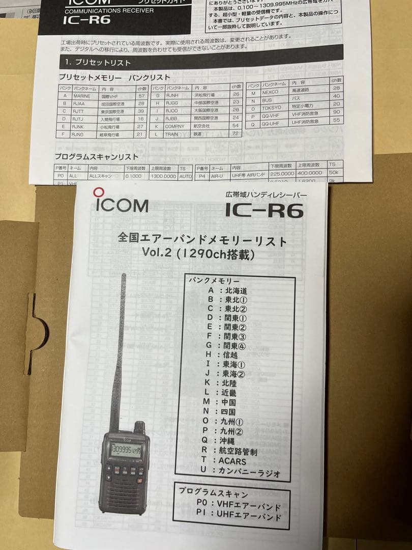 IC-R6 受信機 AM/FM/WFM