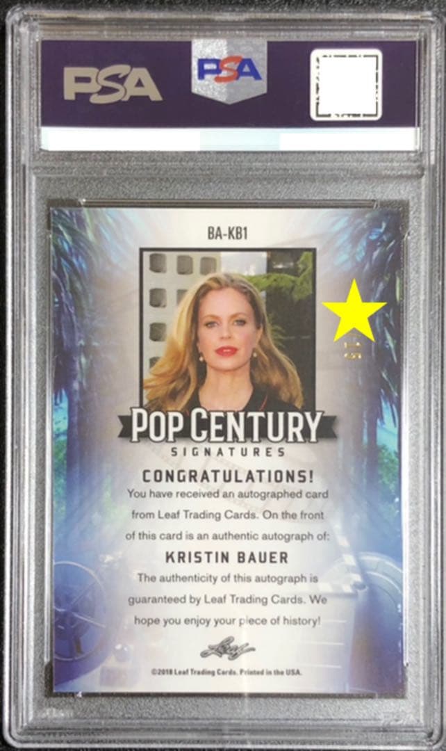 【値下げ】PSA9 Kristin Bauer 直筆サイン世界に1枚（15シリ）