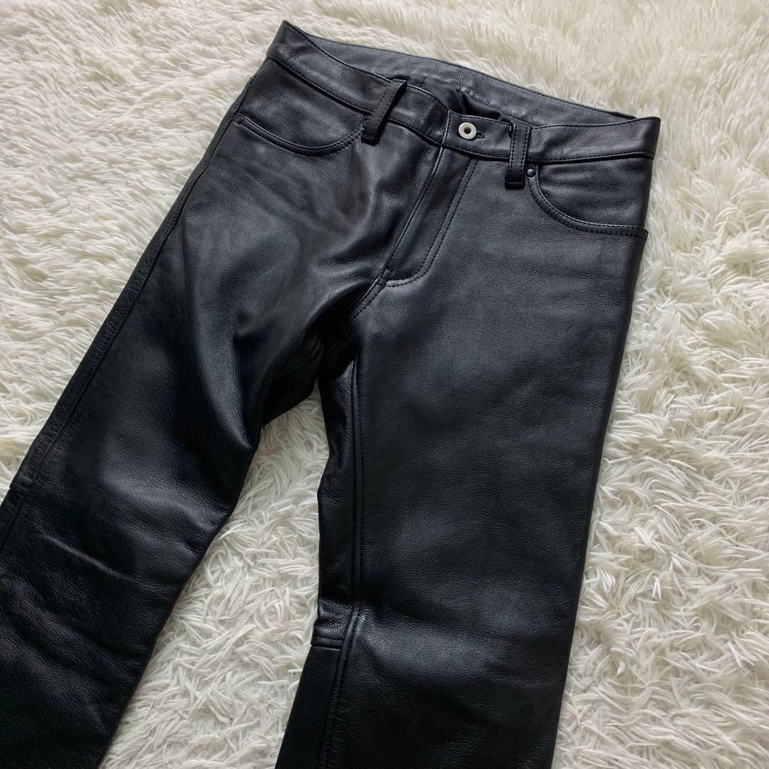 美品■KADOYA カドヤ レザーパンツ ブラック 本革　30