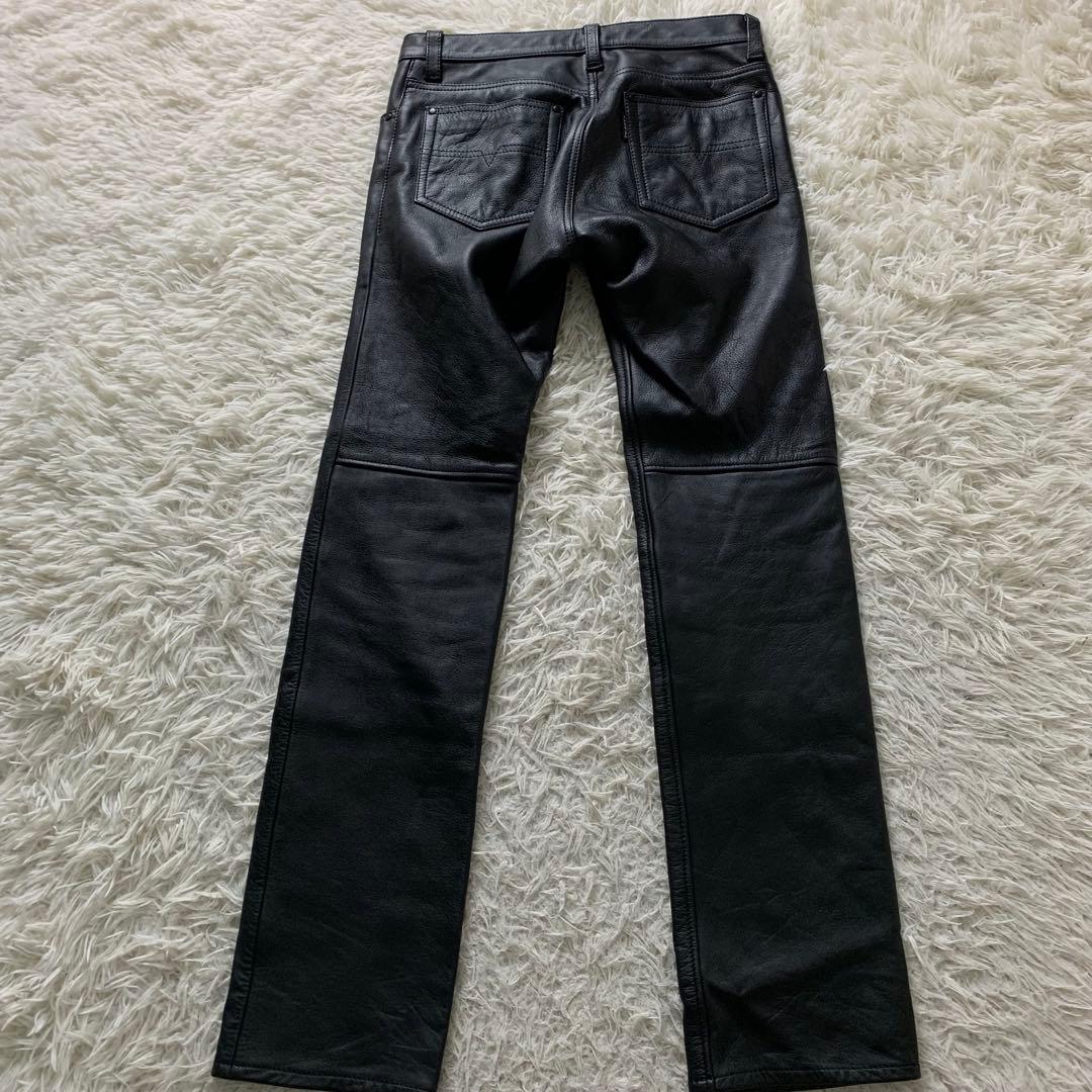 美品■KADOYA カドヤ レザーパンツ ブラック 本革　30