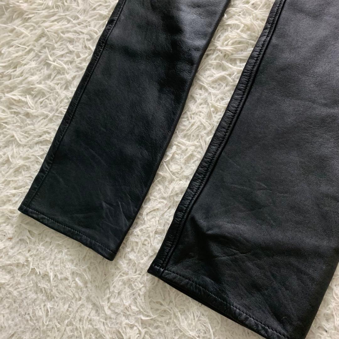 美品■KADOYA カドヤ レザーパンツ ブラック 本革　30