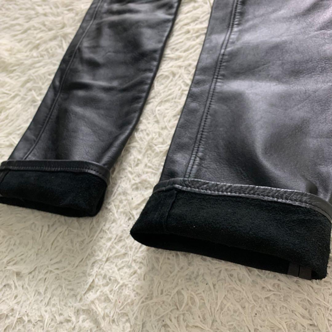 美品■KADOYA カドヤ レザーパンツ ブラック 本革　30