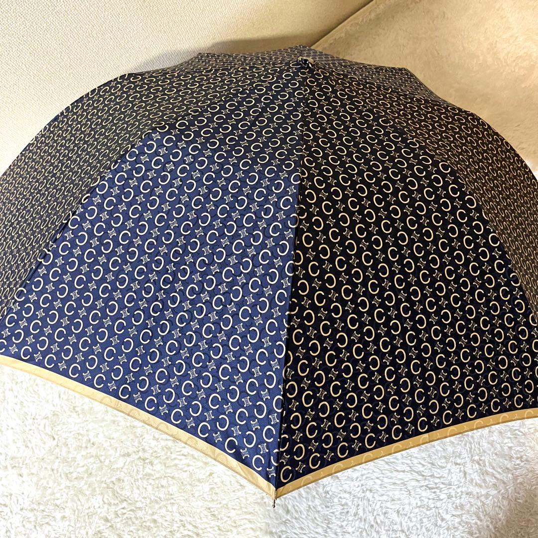 ✨大人気✨ CELINE 折り畳み傘 マカダム 総柄 レイングッズ 傘