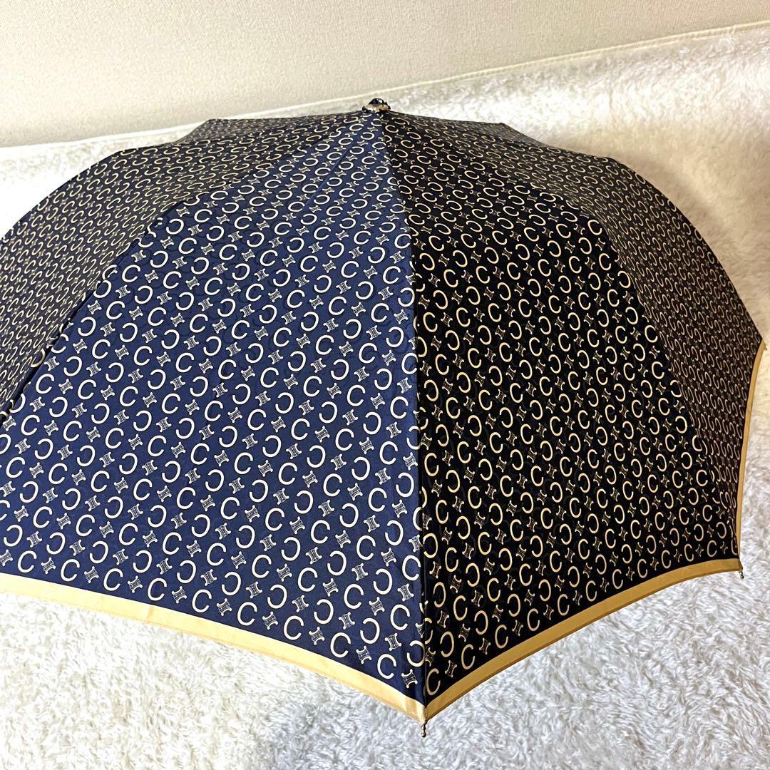 ✨大人気✨ CELINE 折り畳み傘 マカダム 総柄 レイングッズ 傘