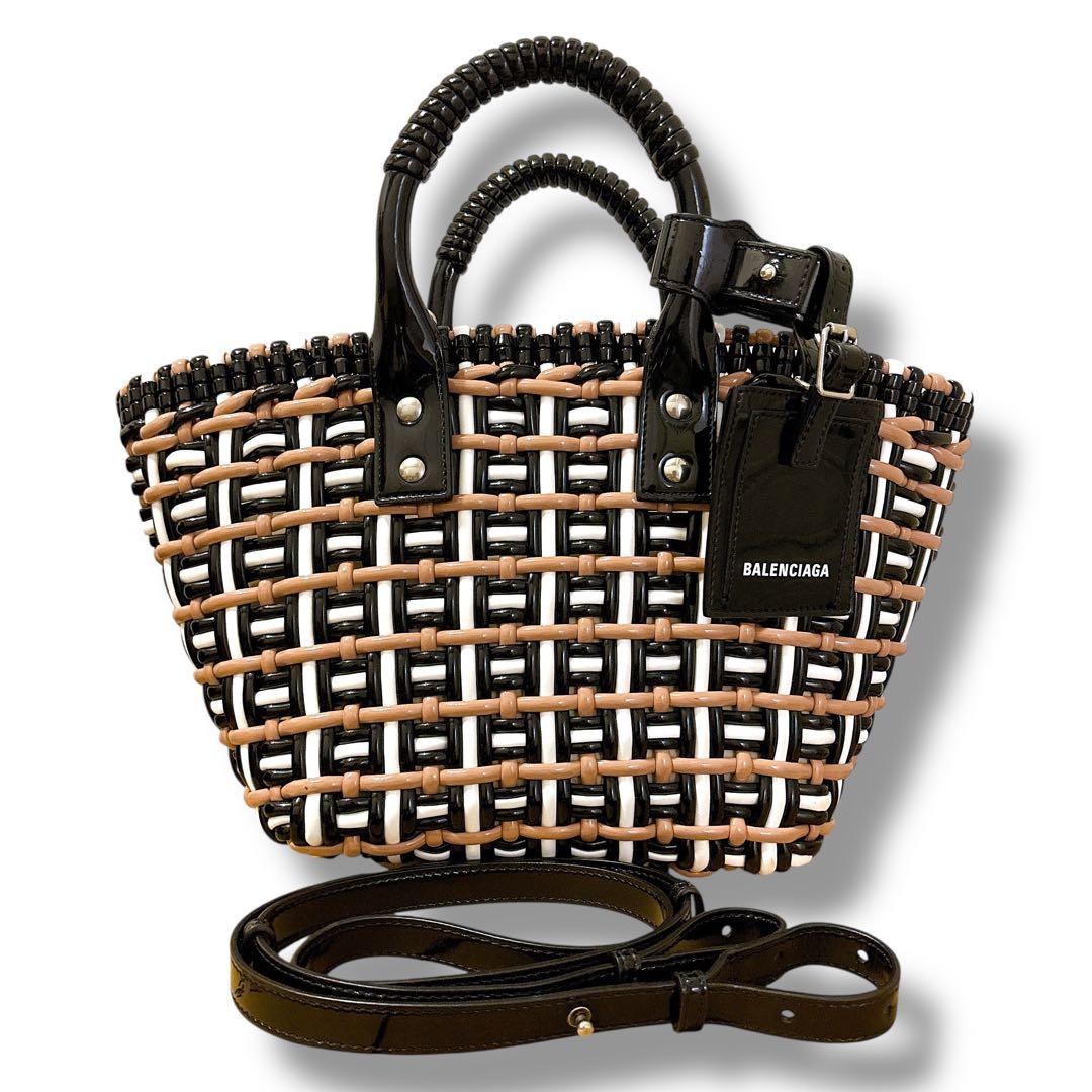 美品 BALENCIAGA バレンシアガ ビストロXS カゴバッグ　ハンドバッグ