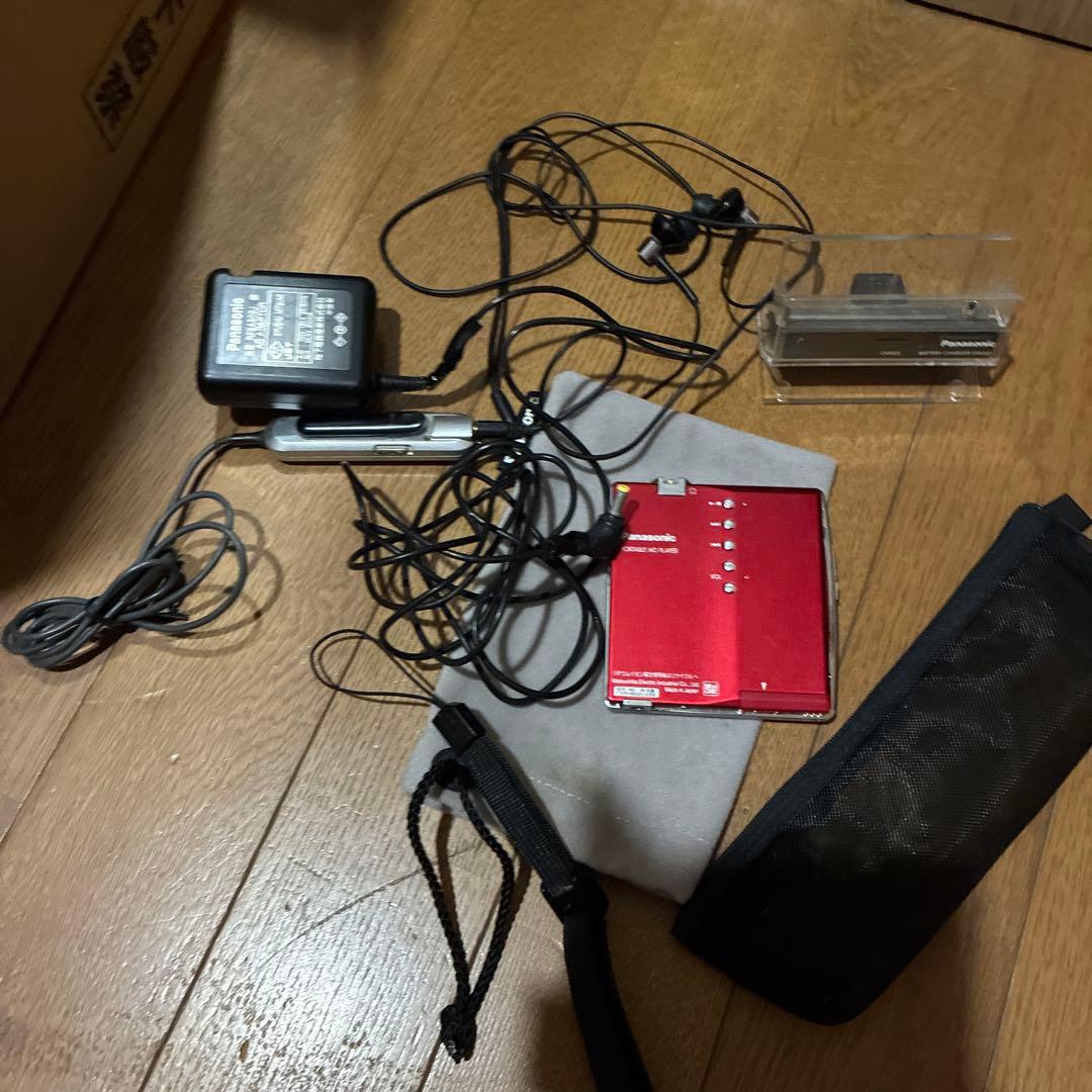 Panasonic MDプレーヤー SJ-MJ99 レッド　赤