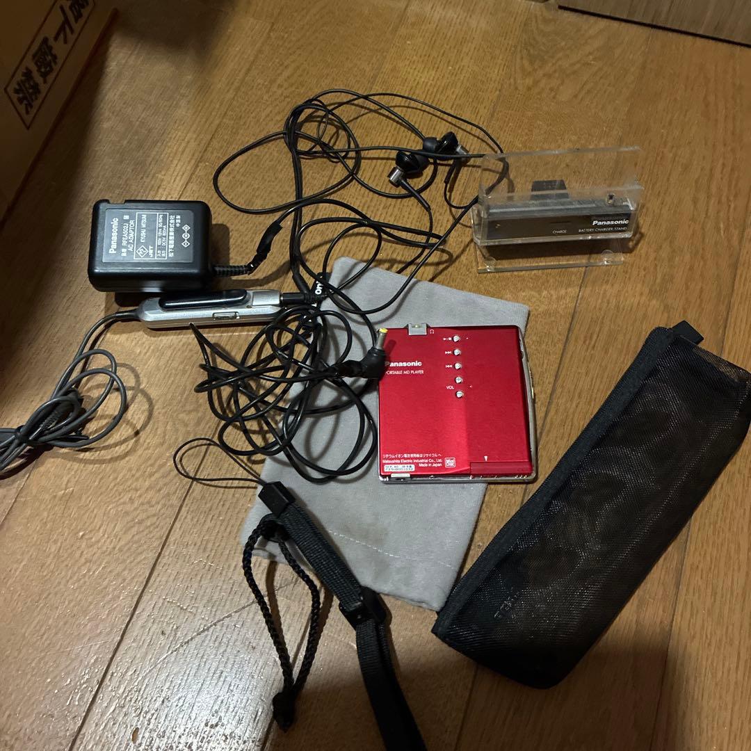 Panasonic MDプレーヤー SJ-MJ99 レッド　赤