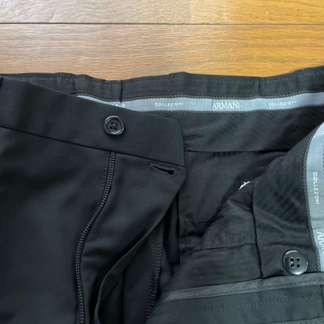 お値下げ！新品★ARMANI COLLEZIONI 黒スラックス 新品タグ付き