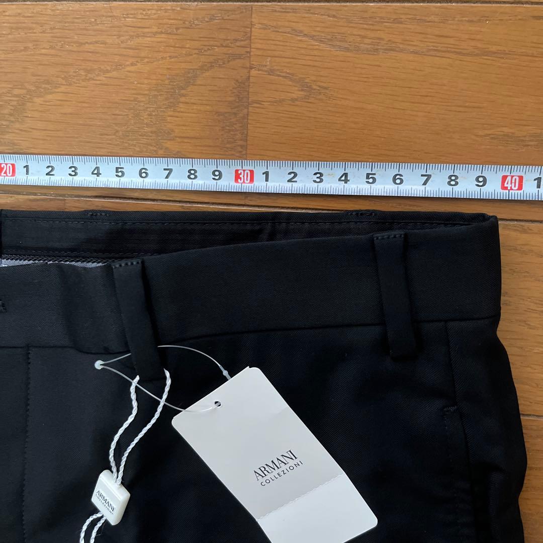 お値下げ！新品★ARMANI COLLEZIONI 黒スラックス 新品タグ付き