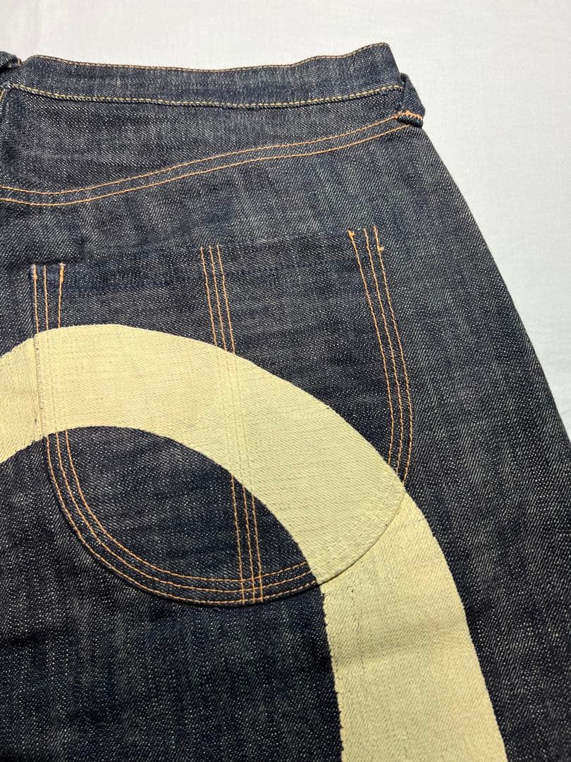 EVISU YAMANE 1926S 36×33 白大黒　ビックカモメ　リジット