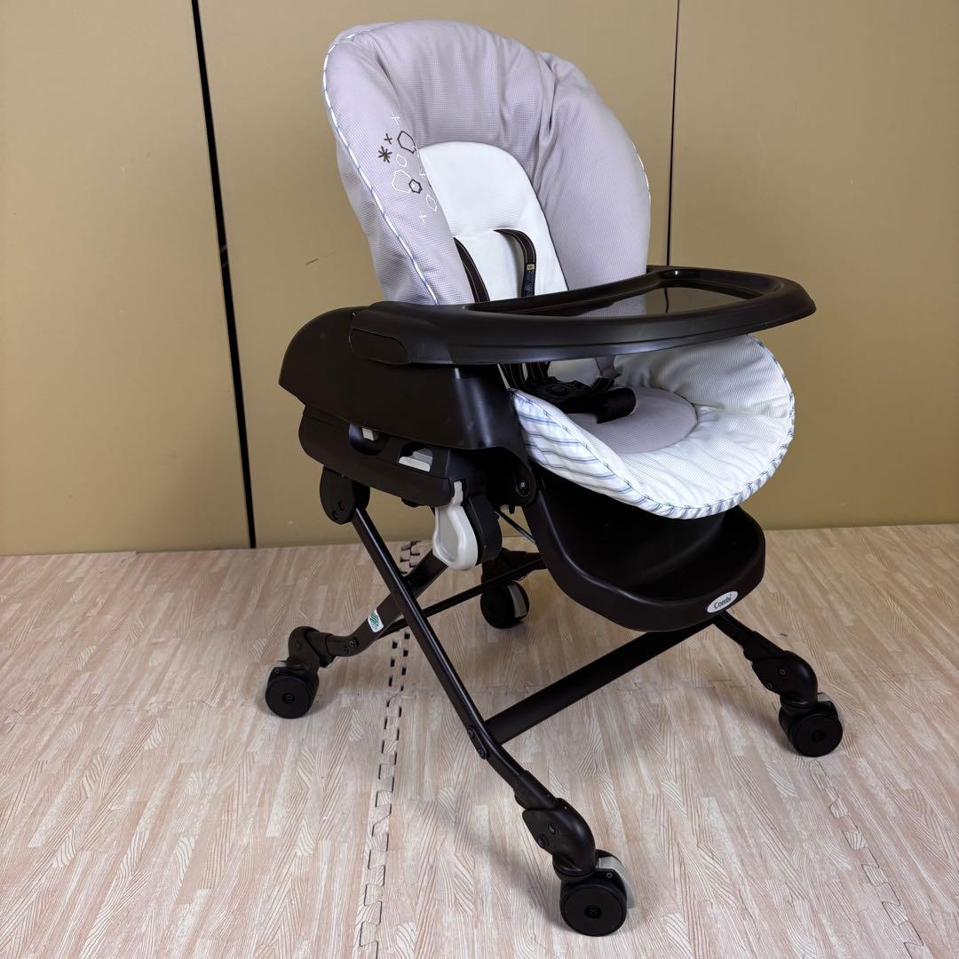 極上クリーニング済　☆美品☆　コンビ　ハイローベッド＆チェア　ネムリラ　4キャス