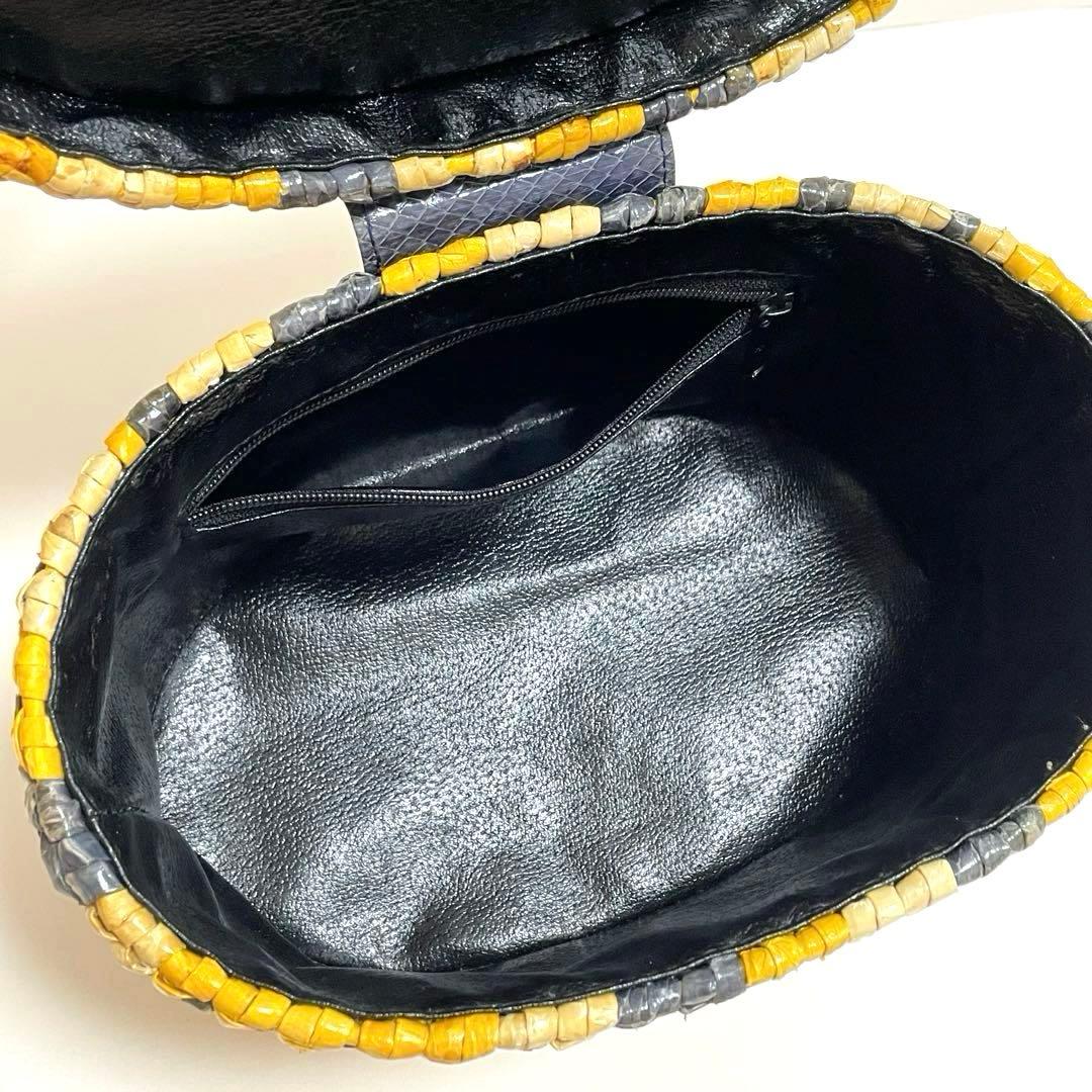 LAPOMA ヴィンテージ ビンテージ カゴバッグ ハンドバッグ 蓋付き