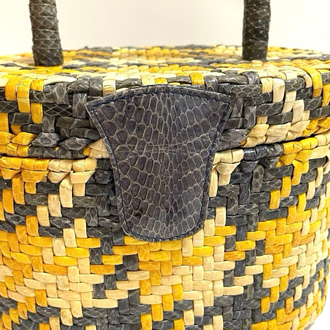 LAPOMA ヴィンテージ ビンテージ カゴバッグ ハンドバッグ 蓋付き