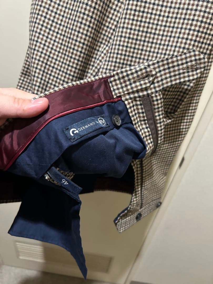 未使用【bon vieux 別注】　GERMANO ウールチェックパンツ