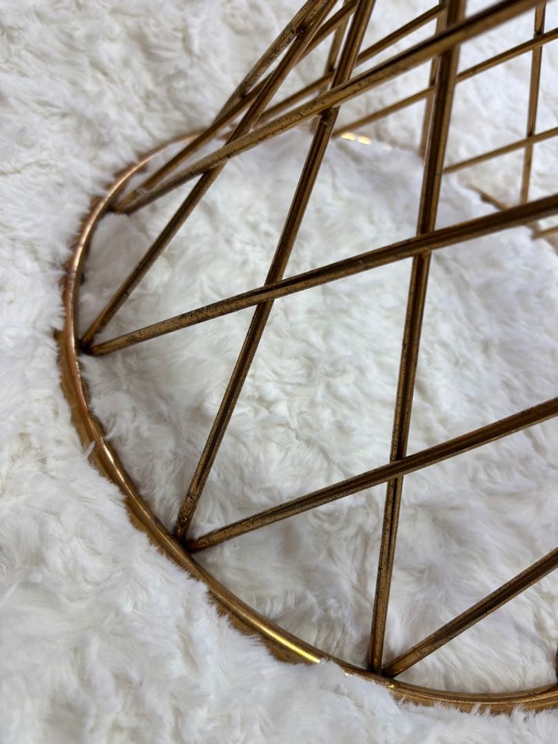 Francfranc マーリア サイドテーブル クリア×ゴールド φ500