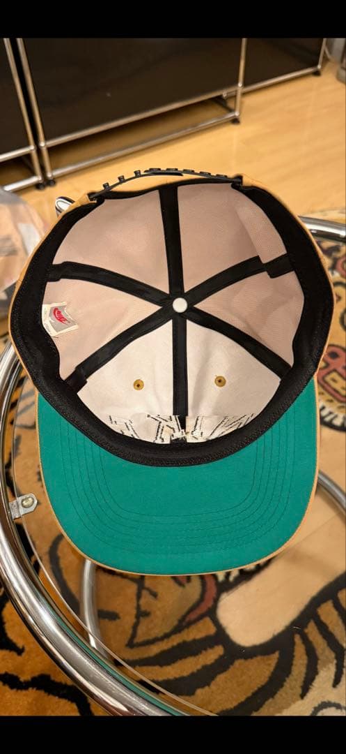 激レアNIKE 80s90s銀タグ　アーチ ヴィンテージキャップ　マスタード