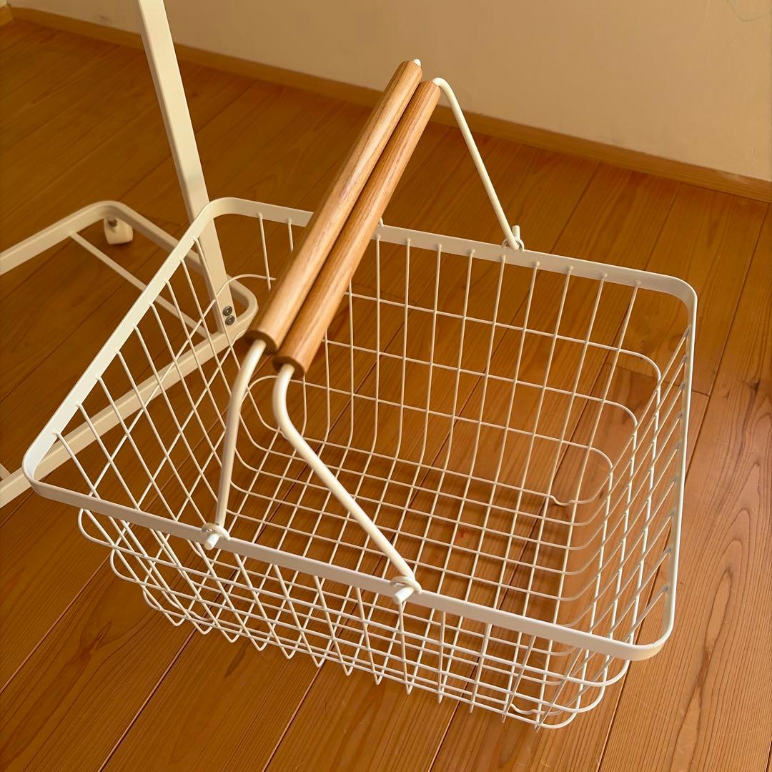 【kurage】山崎実業 tower ランドリーワゴン バスケット