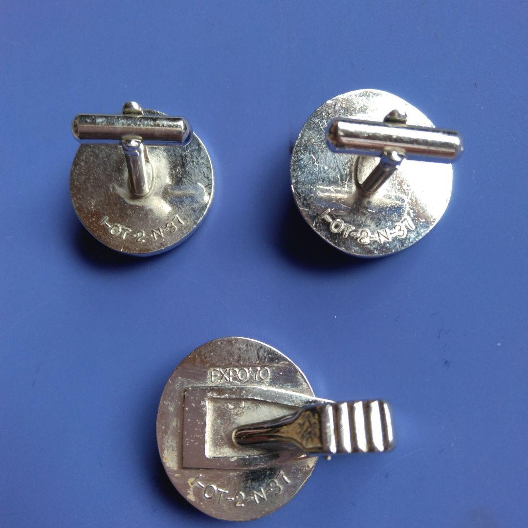 太陽の塔　EXPO 70 カフスボタンとネクタイピンのセット