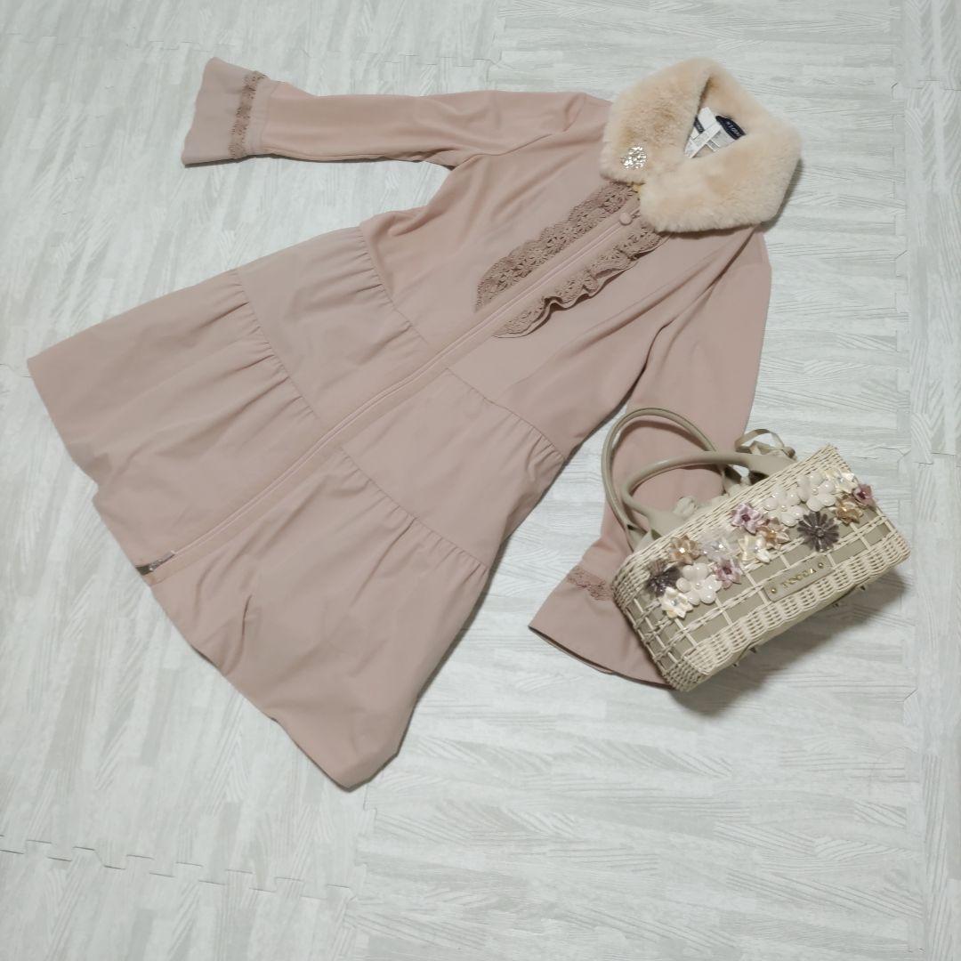 新品タグ無し　スーパービューティー希少42〜44サイズピンクの春秋コート