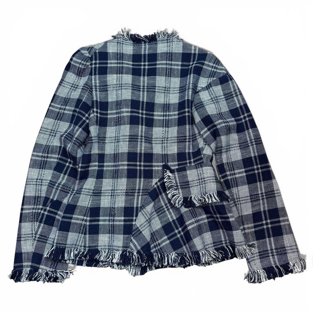 極美品 ヴィヴィアンウエストウッドレッドレーベル チェック柄 変形襟ジャケット