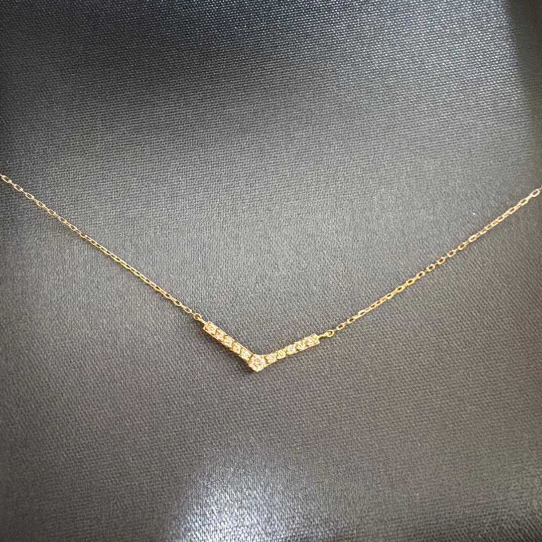 【K10】4℃（ヨンドシー）ゴールドネックレス