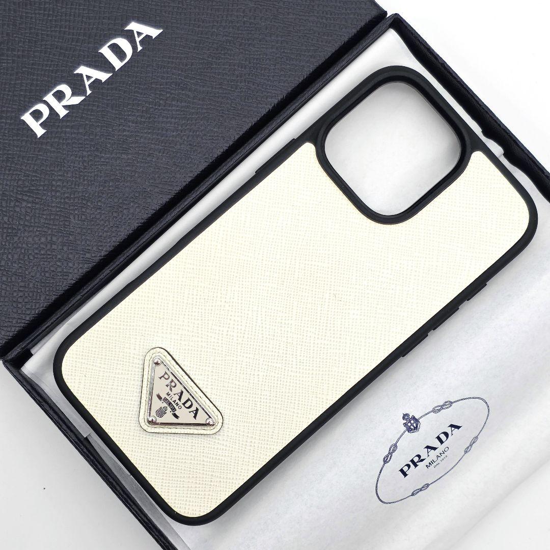 ✨美品✨PRADA iphone16proMAX ケース 三角ロゴ サフィアーノ